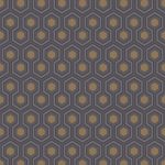 Wallpaper – Cole and Son – New Contemporary – Hicks’ Hexagon – Dark Grey And Bronze