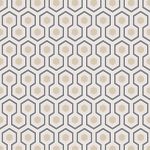 Tapet-Cole_and_Son-New_ContemporaryHicks-Hexagon-Gilver-White-And-Black-1