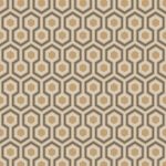 Wallpaper-Cole_and_Son-New_ContemporaryHicks-Hexagon-Gold-And-Taupe-2