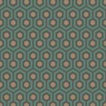 Wallpaper-Cole_and_Son-New_ContemporaryHicks-Hexagon-Teal-And-Gold-1