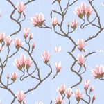 Wallpaper-Cole_and_Son-New_ContemporaryMagnolia-Pink-on-Sky-Blue-1