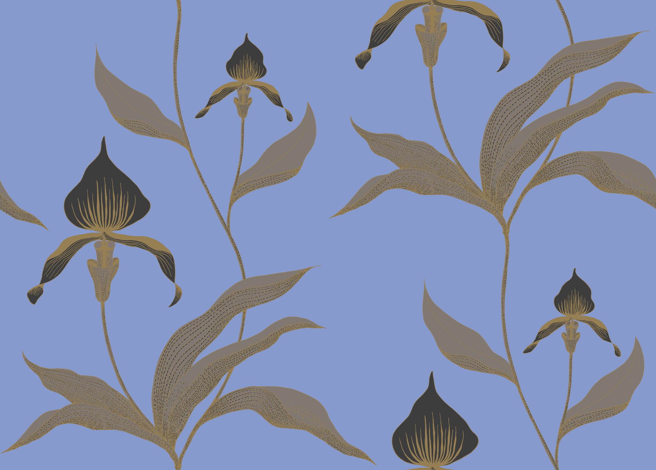 Wallpaper - Cole and Son - New Contemporary- Orchid - Yellow