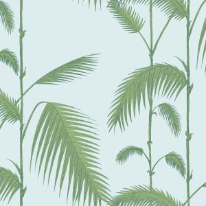 Wallpaper - Cole and Son - New Contemporary- Palm Leaves - Blue
