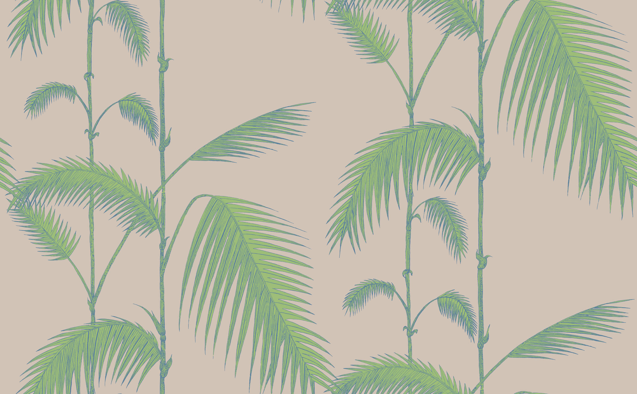 Wallpaper - Cole and Son - New Contemporary- Palm Leaves - Green
