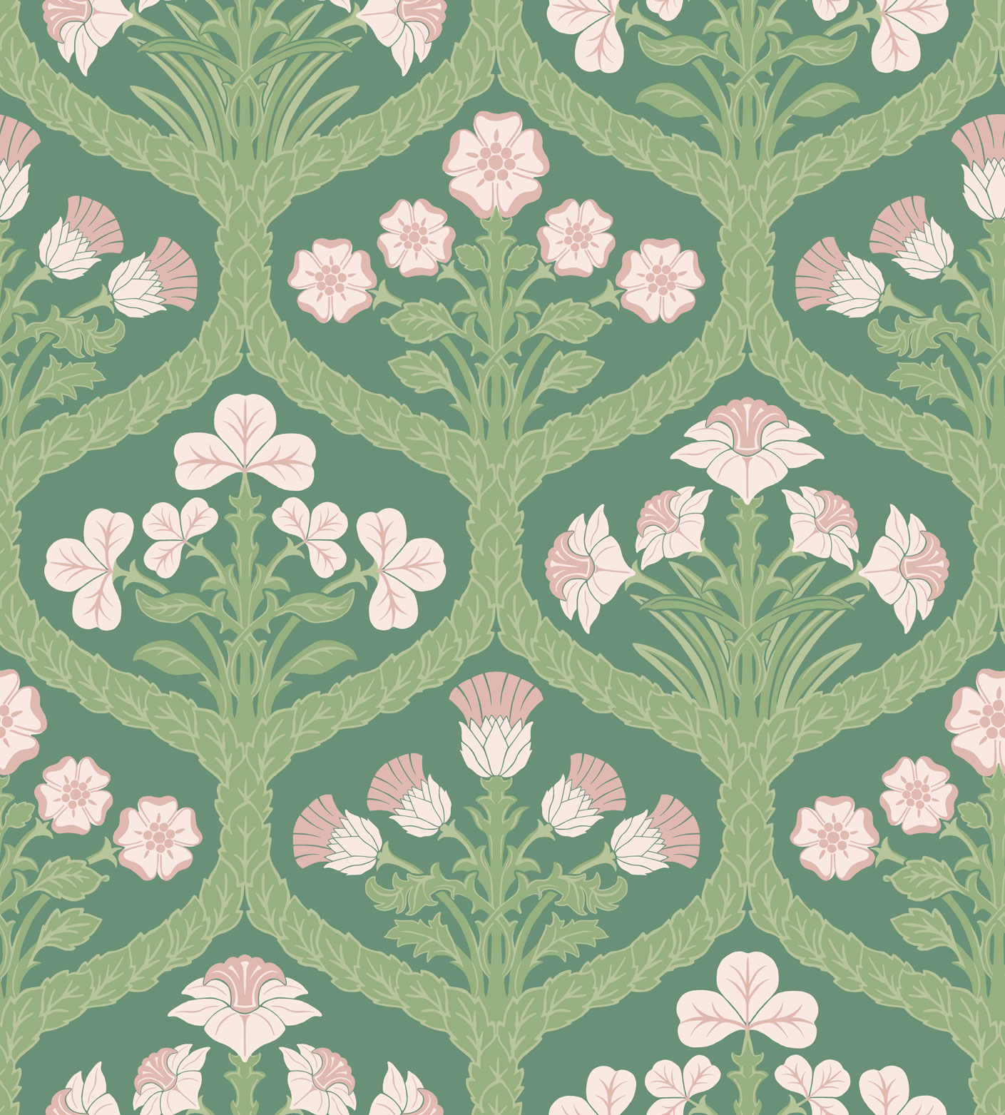 Wallpaper - Cole and Son - Pearwood - Floral Kingdom - Ballet Slipper
