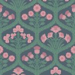 Tapet-Cole_and_Son-Pearwood-Floral-Kingdom-Rose-Forest-on-Charcoal-1