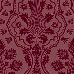 Wallpaper – Cole and Son – Pearwood – Pugin Palace Flock – Claret