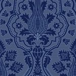 Wallpaper – Cole and Son – Pearwood – Pugin Palace Flock – Dark Hyacinth