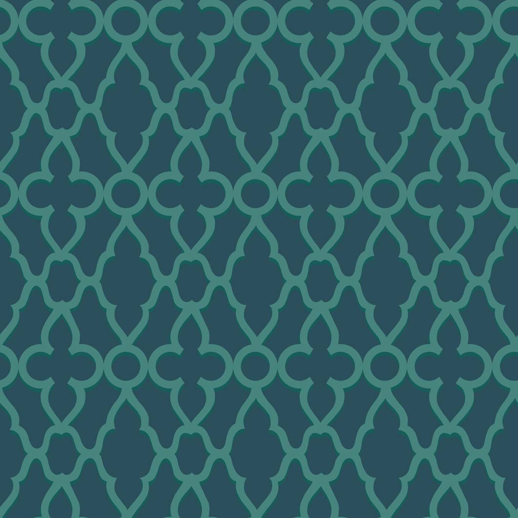 Wallpaper - Cole and Son - Pearwood - Treillage - Viridian on Ink