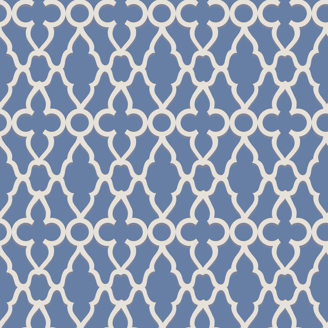 Wallpaper - Cole and Son - Pearwood - Treillage - White on Hyacinth