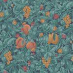 Wallpaper – Cole and Son – Pearwood – Vines of Pomona – Burnt Orange & Teal on Ink