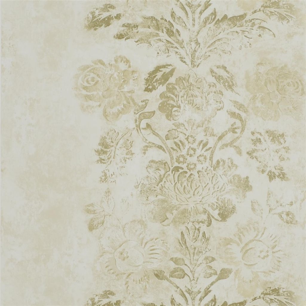 Tapet - Designers Guild - Caprifoglio - Damasco-Gold - Half drop - 68.5 cm x 10 m