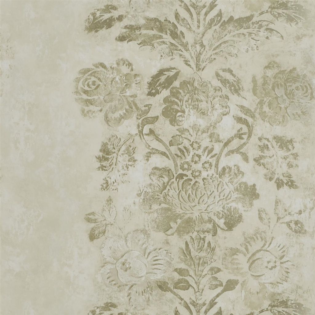 Wallpaper - Designers Guild - Caprifoglio - Damasco-Linen - Half drop - 68.5 cm x 10 m