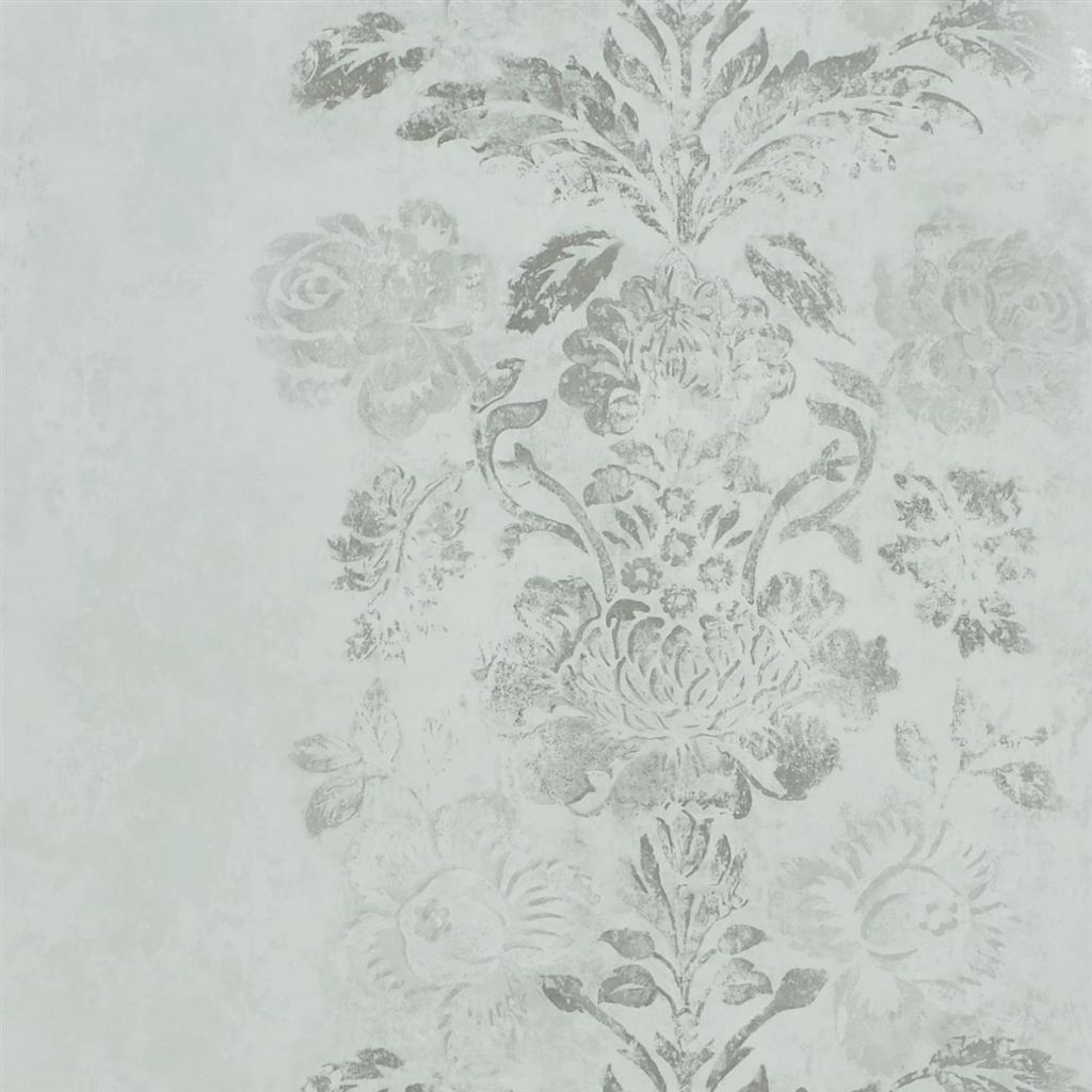 Wallpaper - Designers Guild - Caprifoglio - Damasco-Pale Celadon - Half drop - 68.5 cm x 10 m