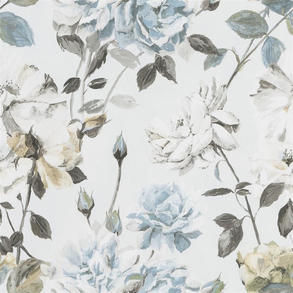 Tapet - Designers Guild - Jardin des Plantes - Couture Rose-Graphite - Straight match - 52 cm x 10 m