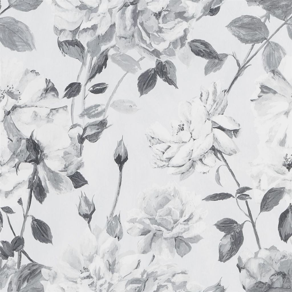 Tapet - Designers Guild - Jardin des Plantes - Couture Rose-Noir - Straight match - 52 cm x 10 m