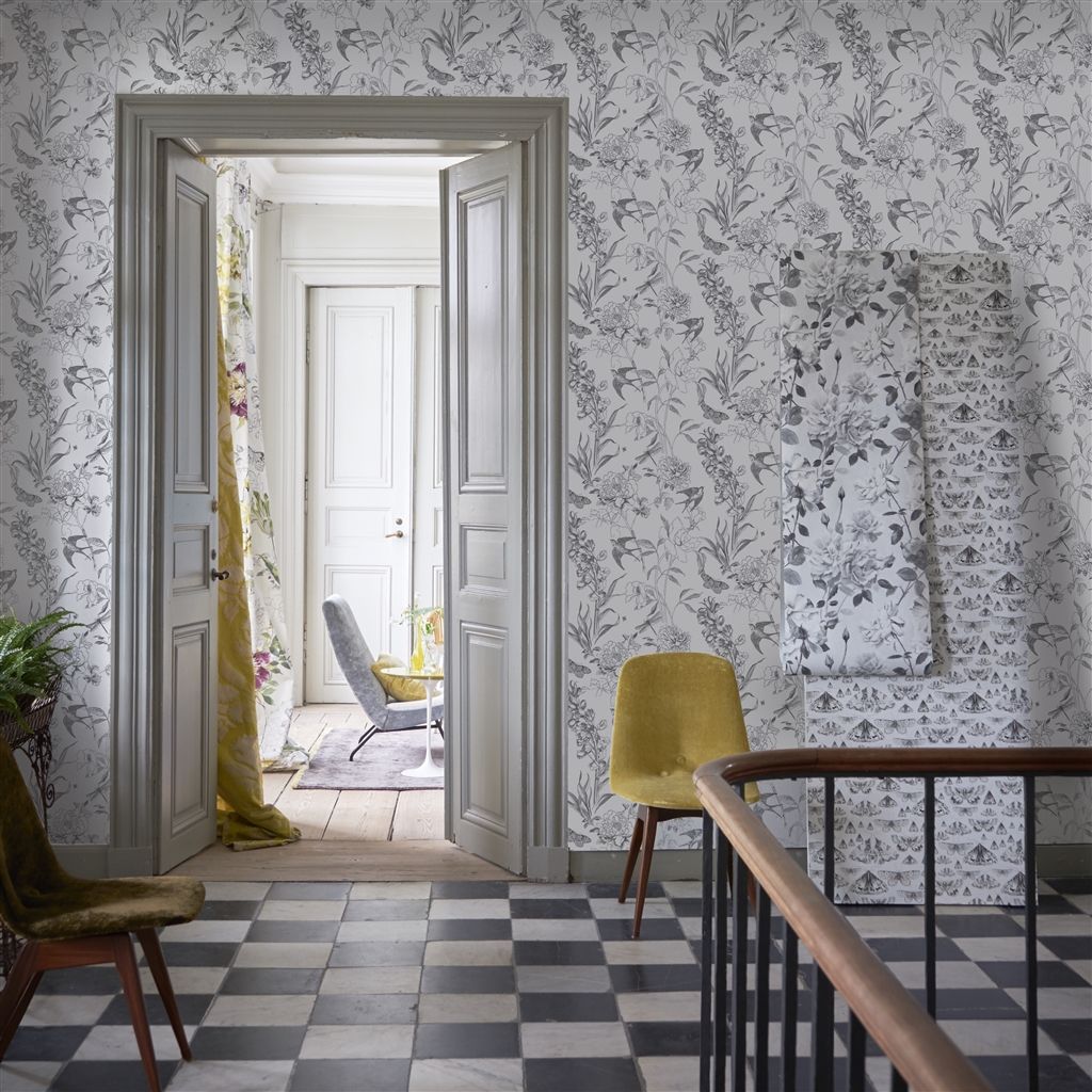Wallpaper - Designers Guild - Jardin des Plantes - Couture Rose - Straight match - 52 cm x 10 m