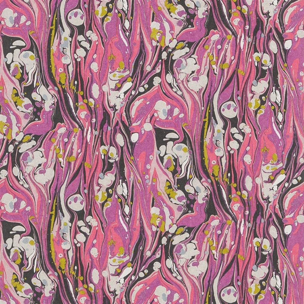 Wallpaper - Designers Guild - Jardin des Plantes - Delahaye-Magenta - Straight match - 53 cm x 10 m
