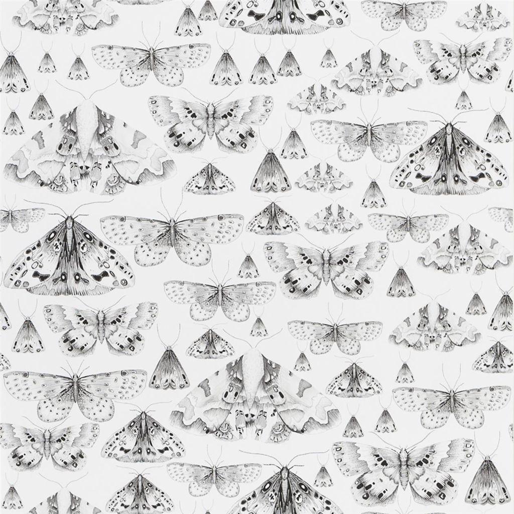 Tapet - Designers Guild - Jardin des Plantes - Issoria-Black and White - Straight match - 53 cm x 10 m