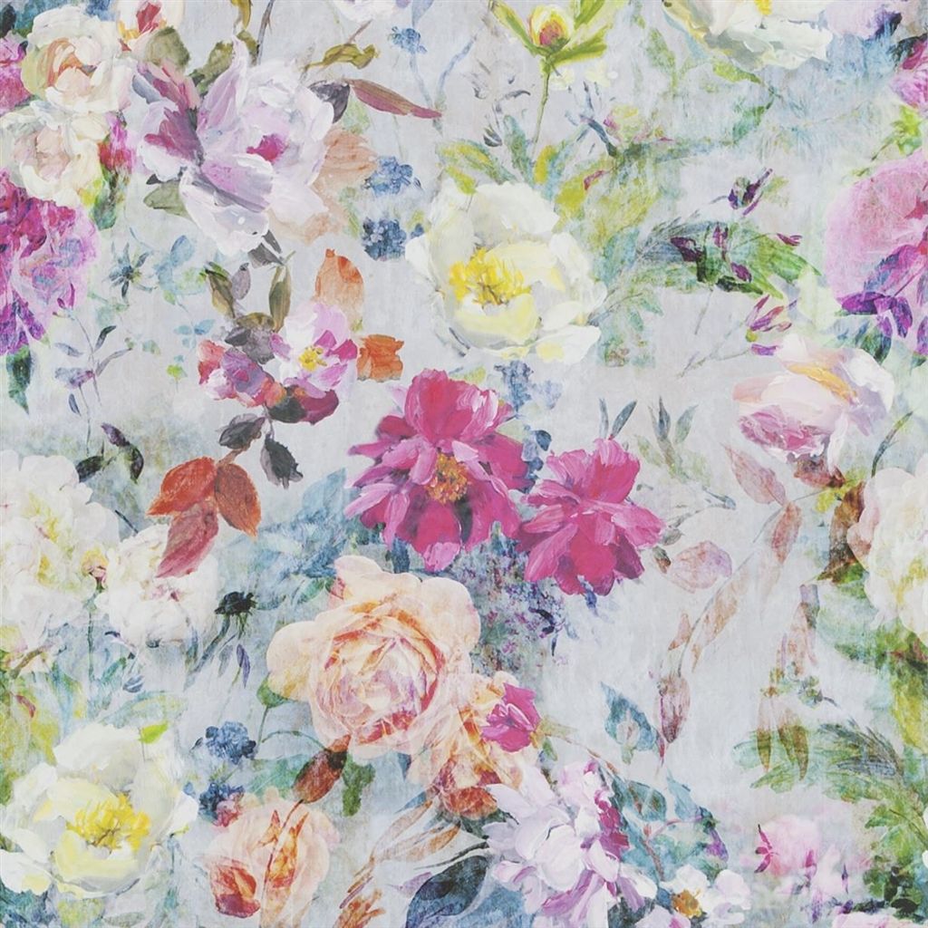 Wallpaper - Designers Guild - Jardin des Plantes - Marianne-Fuchsia - Straight match - 52 cm x 10 m