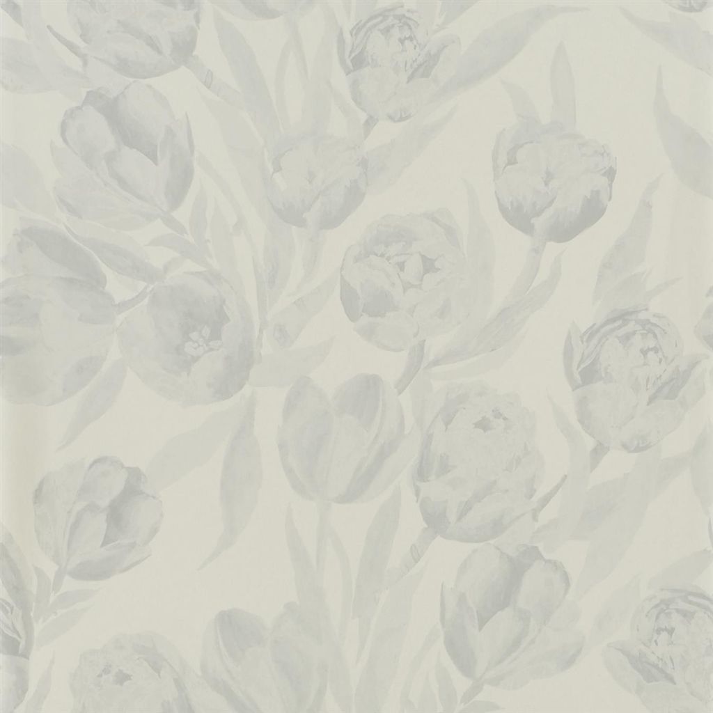 Tapet - Designers Guild - Marquisette - Fontainebleau-Silver - Straight match - 68.5 cm x 10 m