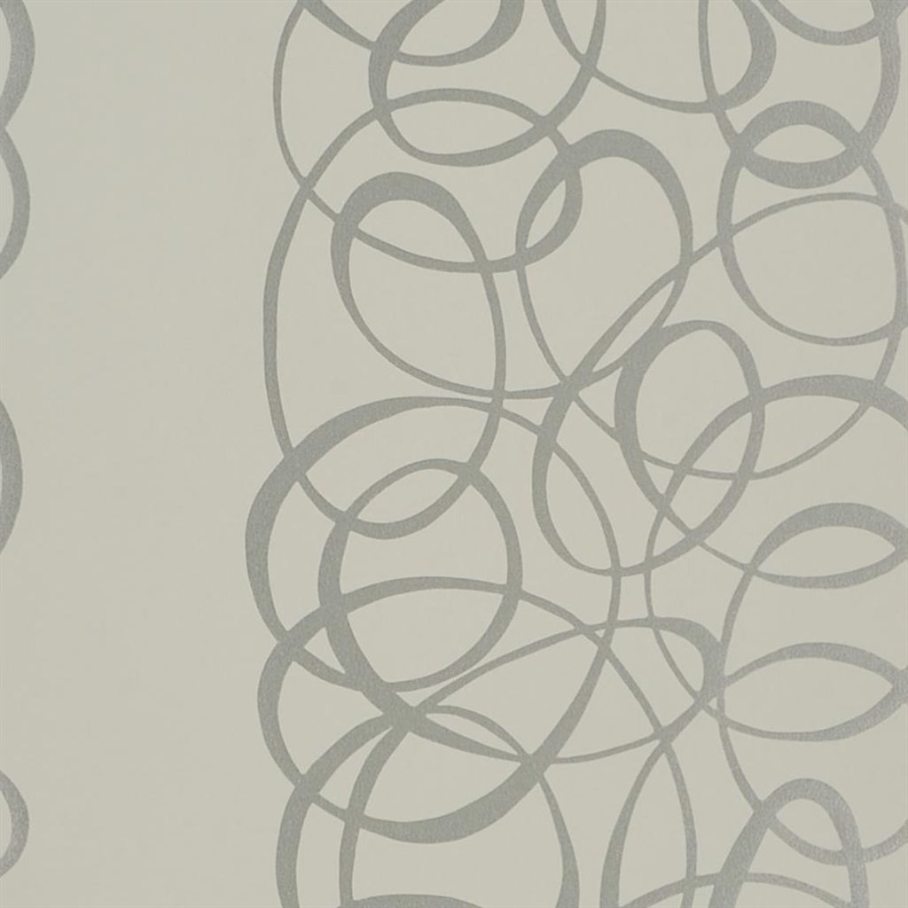 Tapet - Designers Guild - Marquisette - Marquisette-Silver - Half drop - 52 cm x 10 m