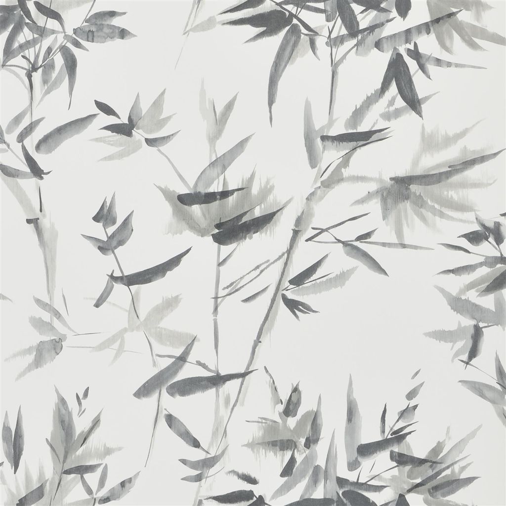 Wallpaper - Designers Guild - Shanghai Garden - Bamboo-Graphite - Half drop - 68.5 cm x 10 m