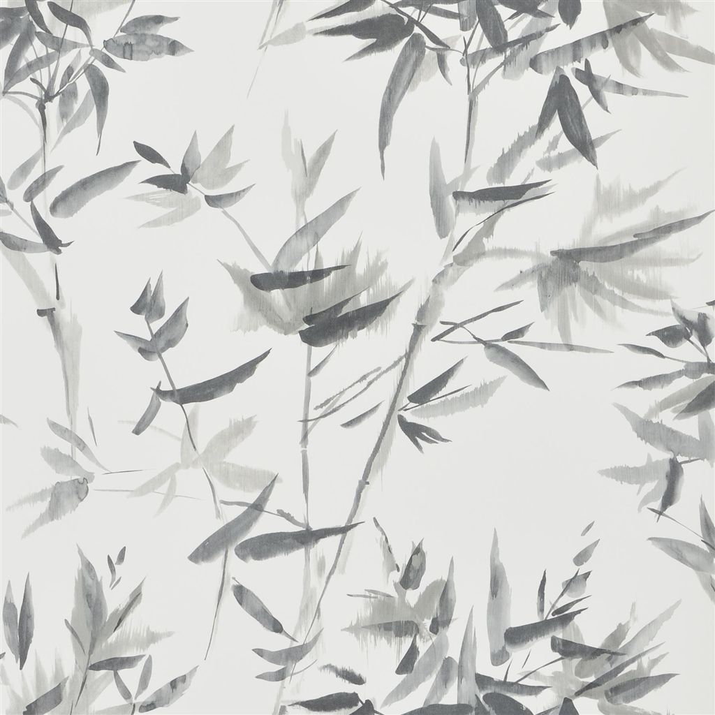 Tapet - Designers Guild - Shanghai Garden - Bamboo-Graphite - Half drop - 68.5 cm x 10 m