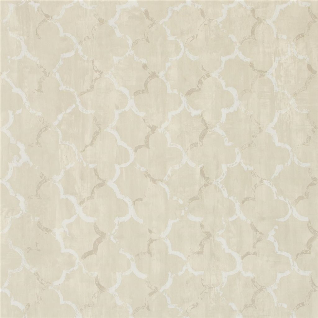 Tapet - Designers Guild - Shanghai Garden - Chinese Trellis-Linen - Half drop - 68.5 cm x 10 m