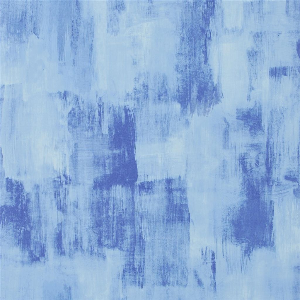 Wallpaper - Designers Guild - Shanghai Garden - Marmorino-Cobalt - Half drop - 68.5 cm x 10 m