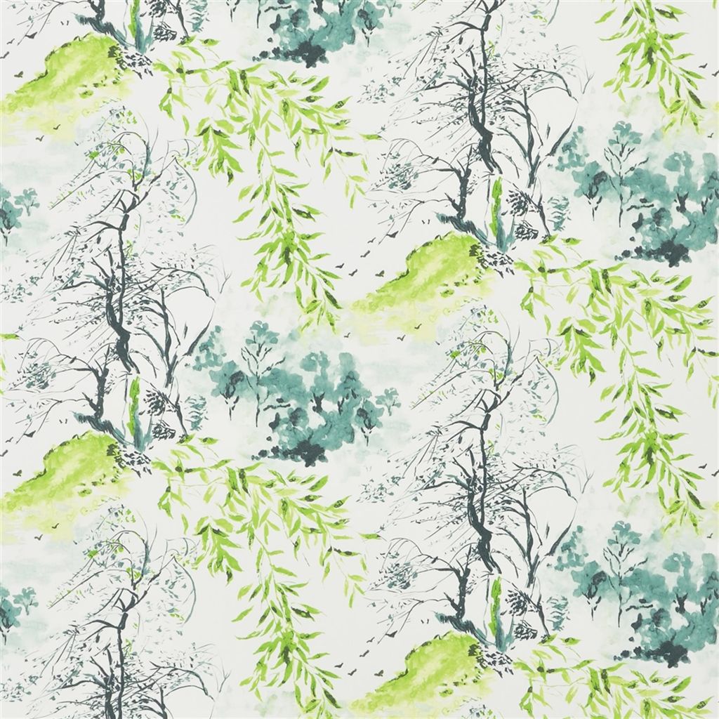 Wallpaper - Designers Guild - Shanghai Garden - Winter Palace-Lime - Straight match - 68.5 cm x 10 m