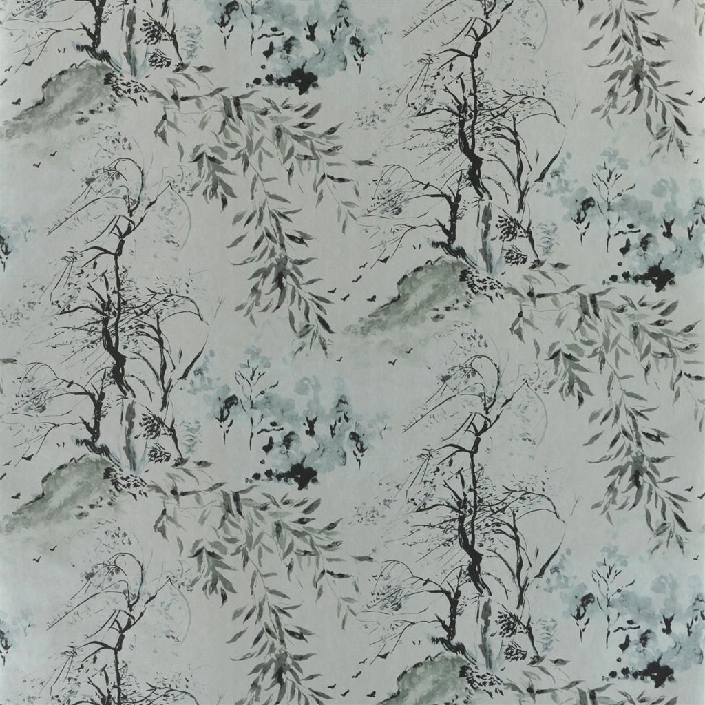 Tapet - Designers Guild - Shanghai Garden - Winter Palace-Silver - Straight match - 68.5 cm x 10 m