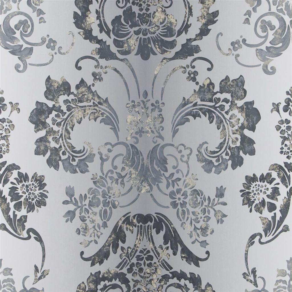 Tapet - Designers Guild - The Edit Patterned - Kashgar I-Graphite - Straight match - 52 cm x 10 m
