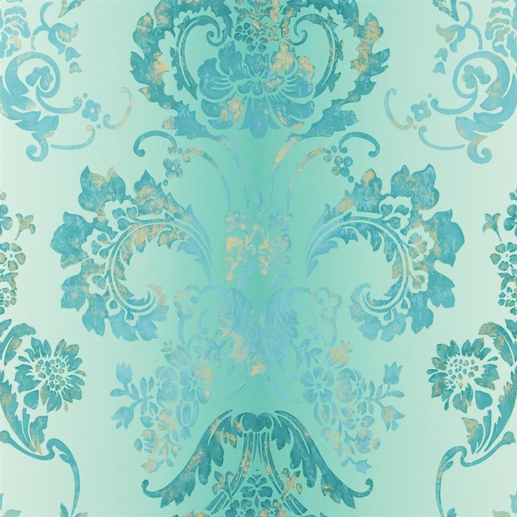 Wallpaper - Designers Guild - The Edit Patterned - Kashgar II-Jade - Straight match - 52 cm x 10 m