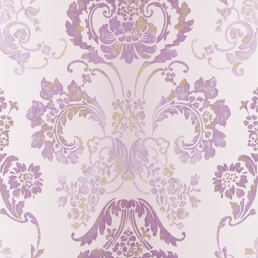 Wallpaper - Designers Guild - The Edit Patterned - Kashgar II-Orchid - Straight match - 52 cm x 10 m