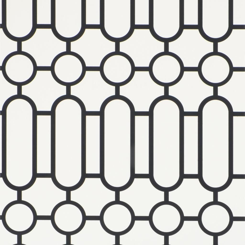 Wallpaper - Designers Guild - The Edit Patterned - Porden-Black And White - Straight match - 52 cm x 10 m