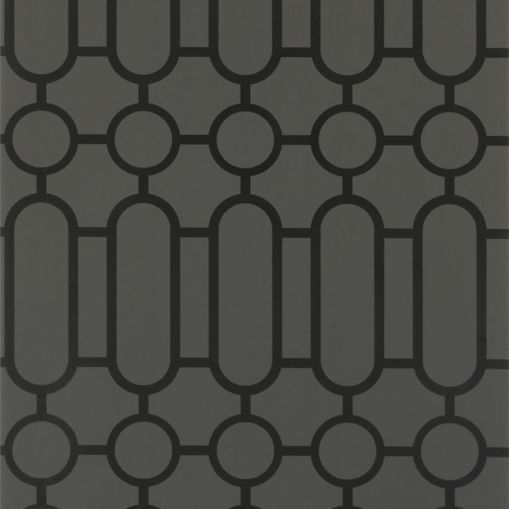 Wallpaper - Designers Guild - The Edit Patterned - Porden-Noir - Straight match - 52 cm x 10 m