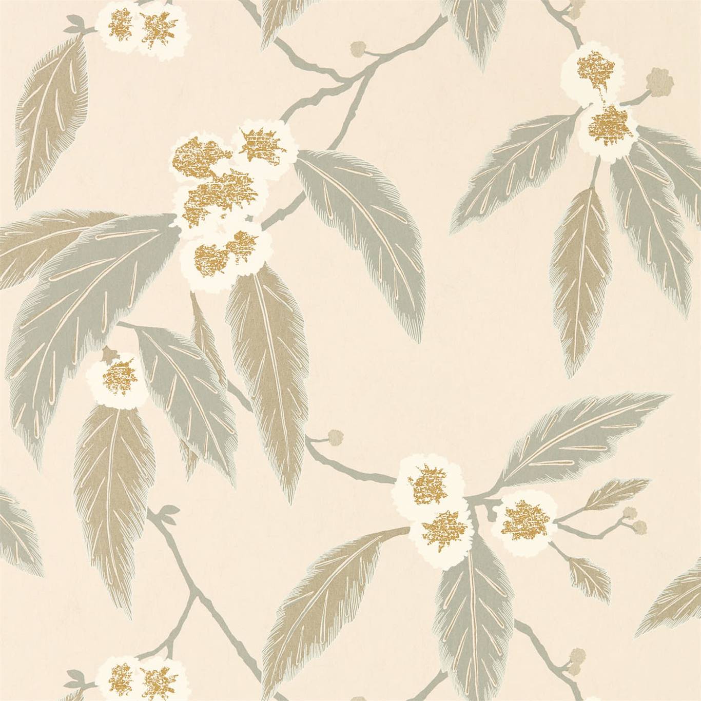 Tapet - Harlequin -  Salinas Wallpaper -  Coppice Powder / Truffle / Gilver