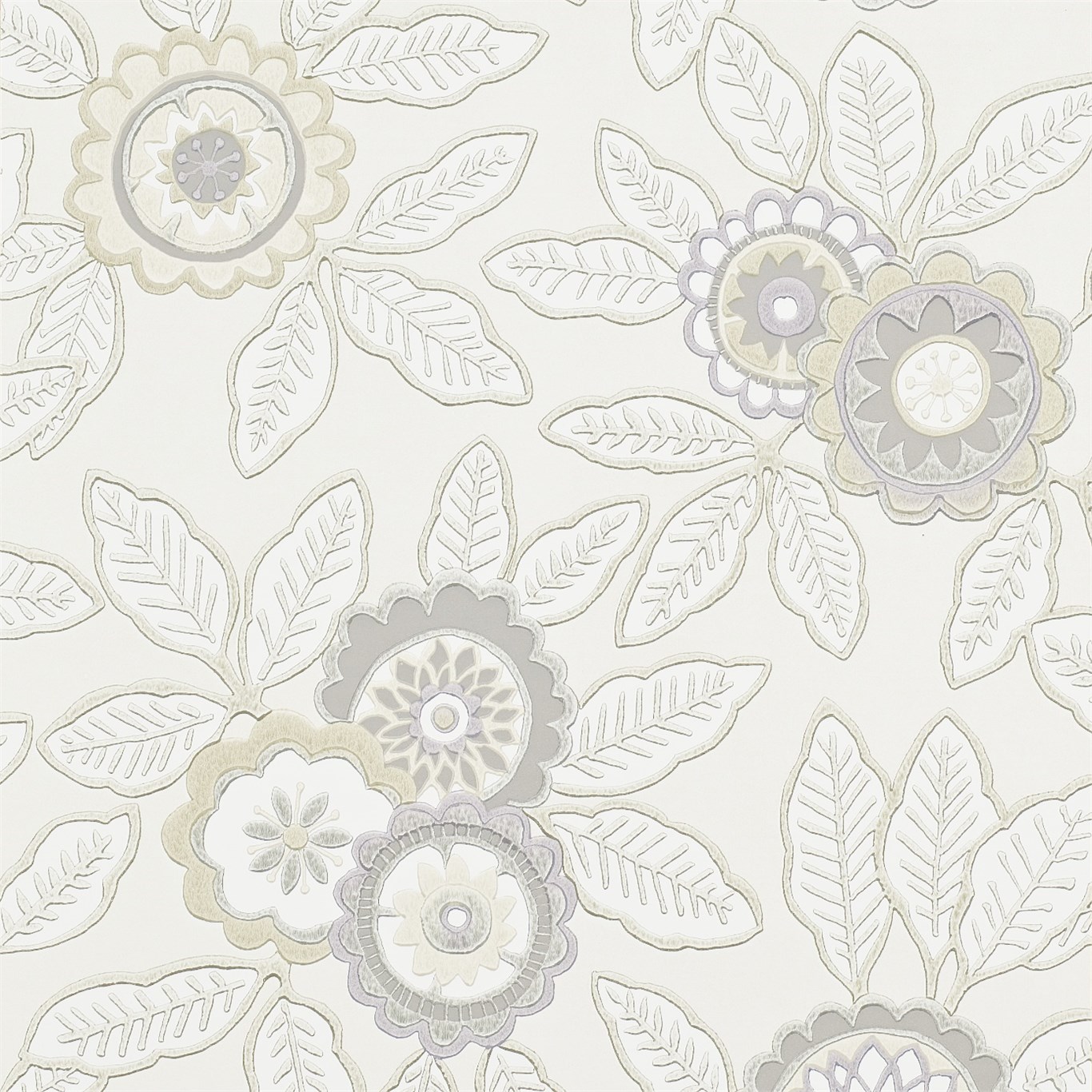 Tapet - Harlequin -  Jardin Bohème Wallpaper -  Eden Chalk/Linen