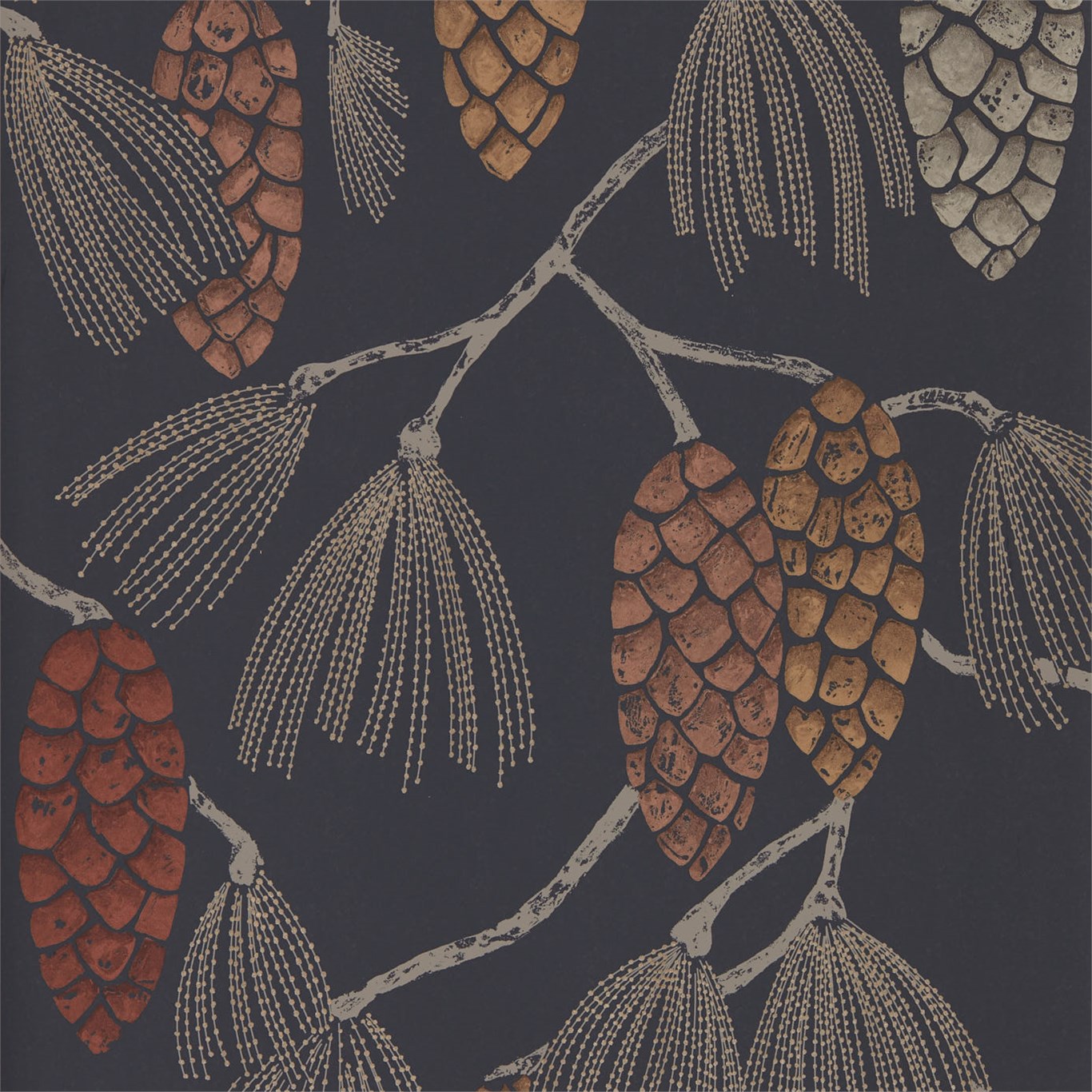 Tapet - Harlequin -  Standing Ovation Wallpaper -  Epitome Copper/Gold/Sepia