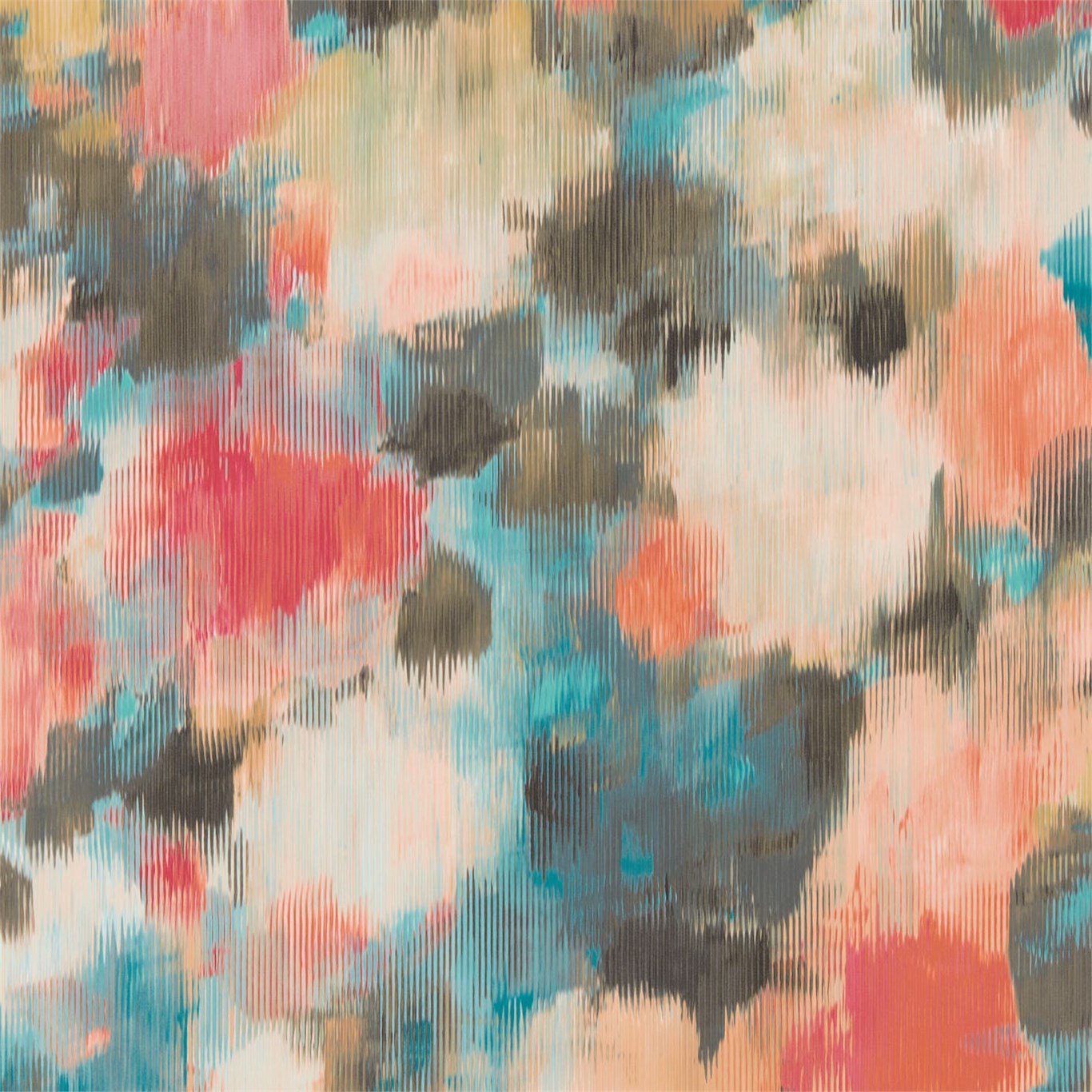 Wallpaper - Harlequin -  Standing Ovation Wallpaper -  Exuberance Coral/Turquoise