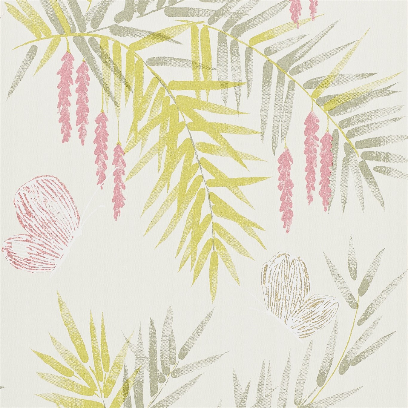 Wallpaper - Harlequin -  Jardin Bohème Wallpaper -  Floret Azalea/Lemongrass