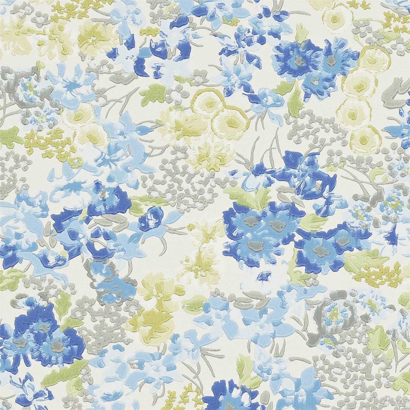 Wallpaper - Harlequin -  Jardin Bohème Wallpaper -  Florica Pebble/Seagrass
