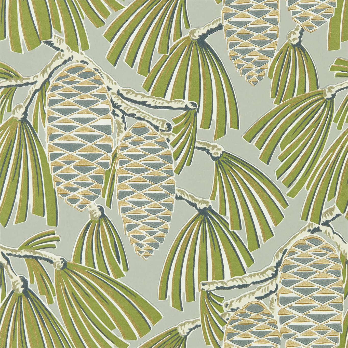 Tapet - Harlequin -  Salinas Wallpaper -  Foxley Fern Stone