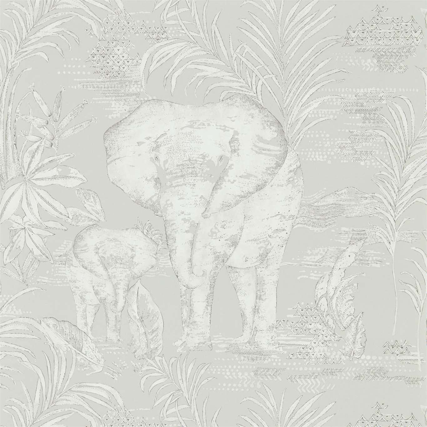 Saona Papaya/Silver Wallpaper | Harlequin by Sanderson Design