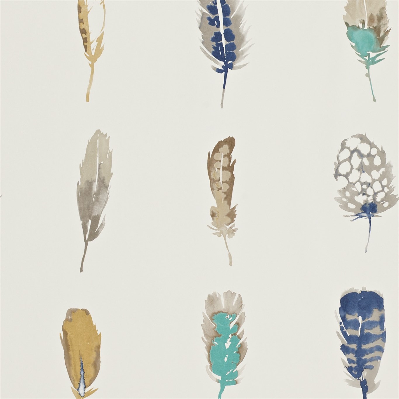 Tapet - Harlequin -  Amazilia Wallpaper -  Limosa Indigo / Mustard / Stone