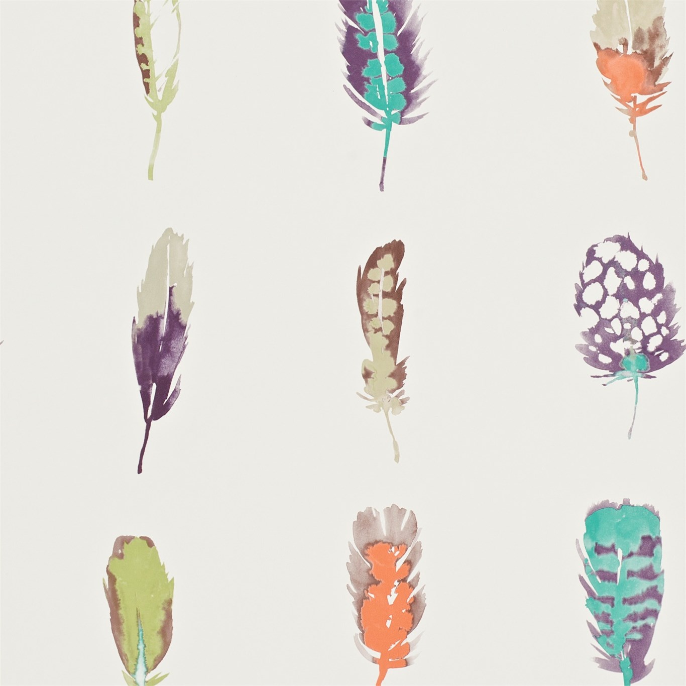 Tapet - Harlequin -  Amazilia Wallpaper -  Limosa Loganberry / Papaya / Lagoon