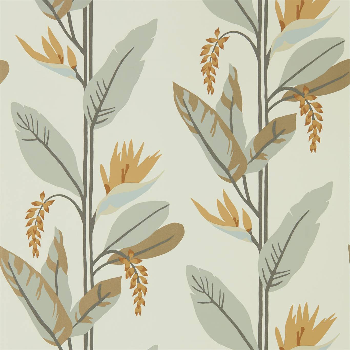 Tapet - Harlequin - Mirador Wallpaper -  Llenya Honey/Jet/Jute