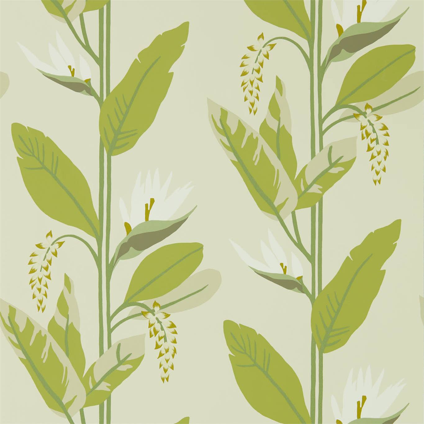 Tapet - Harlequin - Mirador Wallpaper -  Llenya Lime/Jade/Pebble