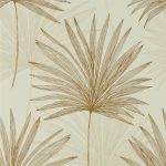 Wallpaper – Harlequin – Mirador Wallpaper – Mitende – Oyster/Gold
